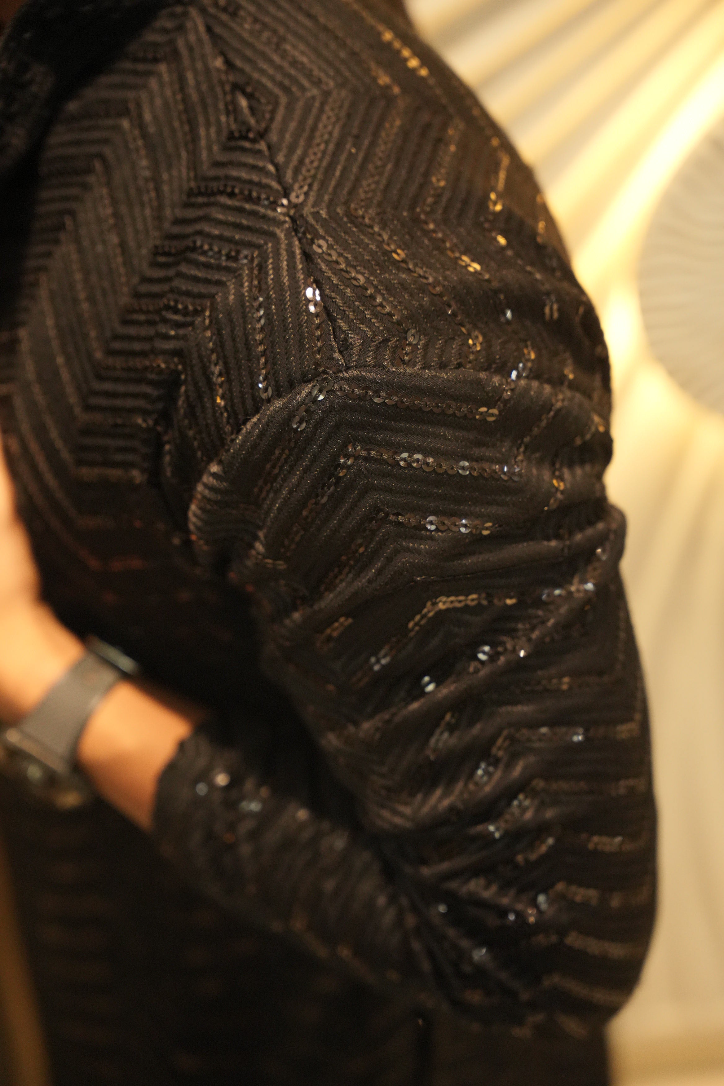 Sultan - Black Sequin kurta