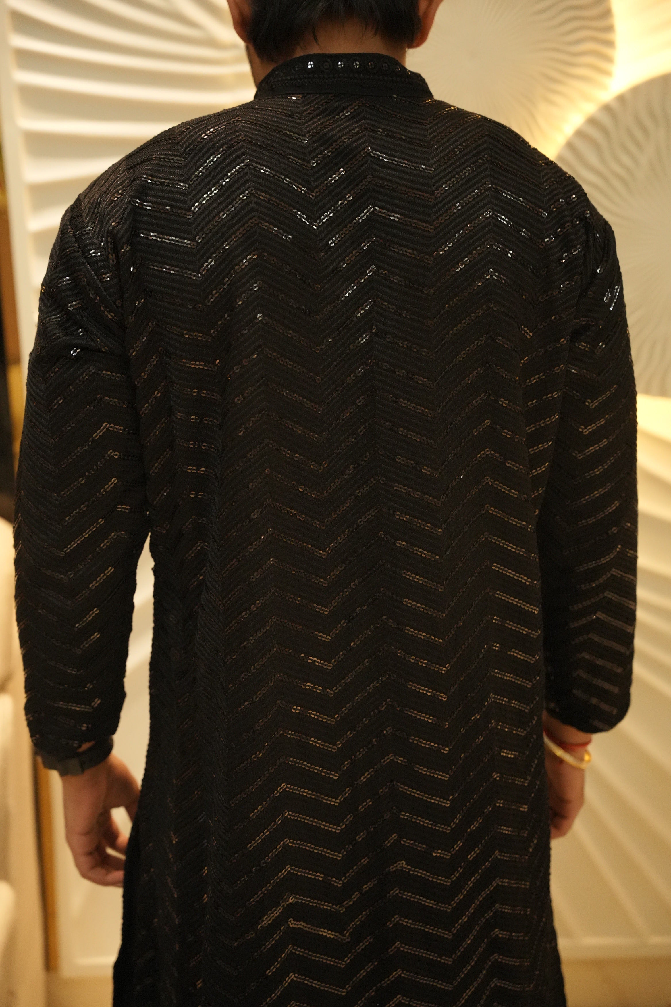 Sultan - Black Sequin kurta