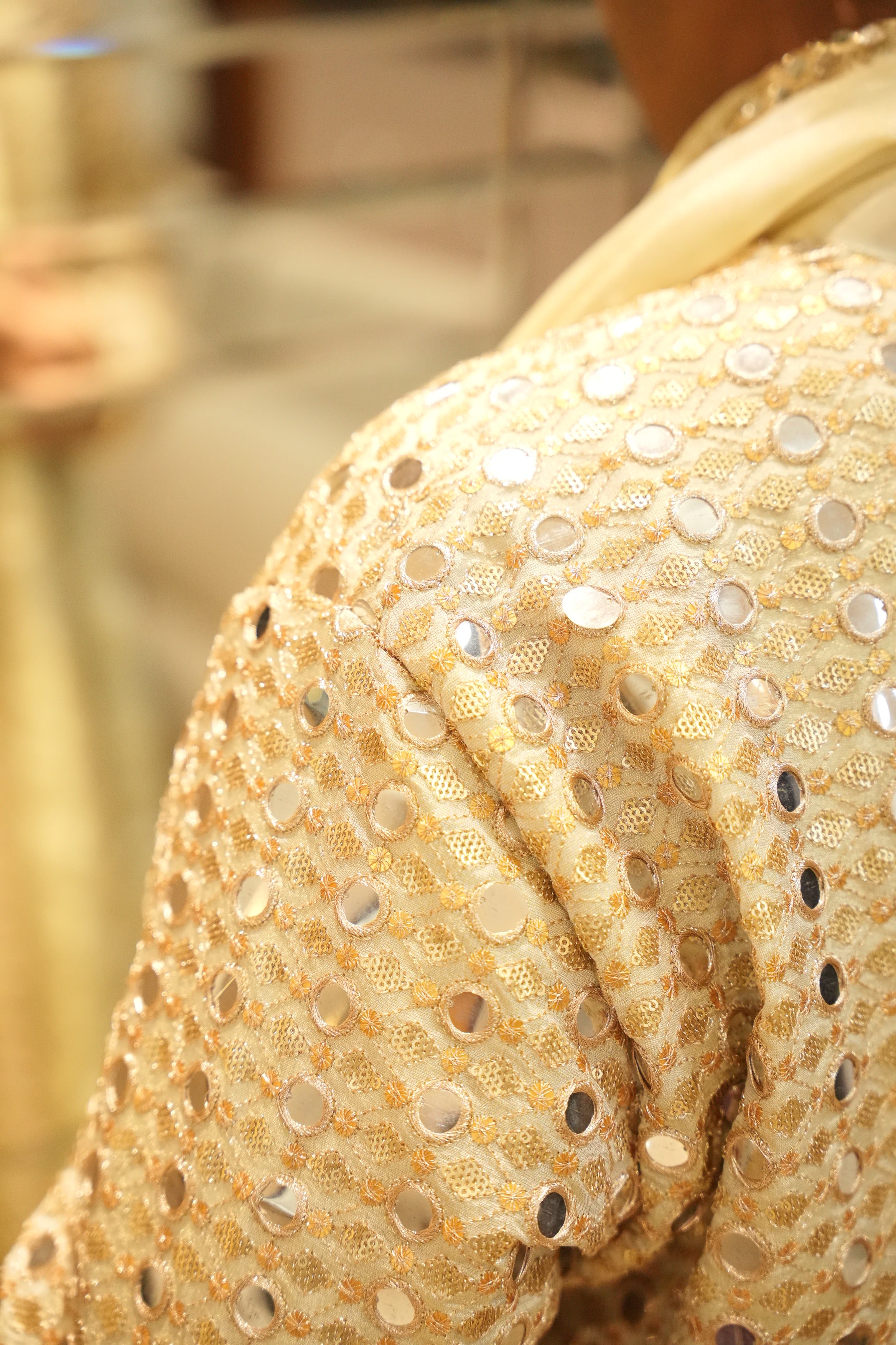 Rudra Golden Mirrorwork Kurta for Men | Designer Ethnic Wear by Roohdari
